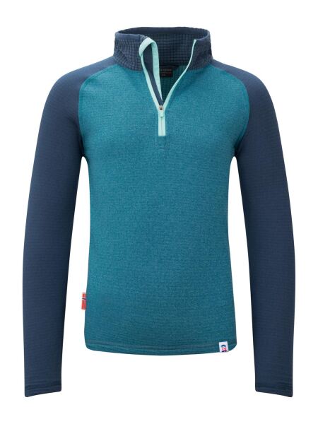 TROLLKIDS Rauland Half Zip Kinder Fleece Pulli | 116 | blau