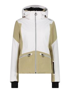 CMP Damen Skijacke mit abnehmbarer Kapuze | D36 | weiss