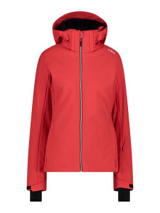 CMP Damen Softshell Skijacke mit abnehmbarer Kapuze corallo 36