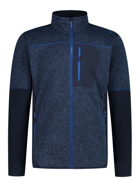 CMP Herren Jacquard Knit-Tech Fleece Jacke | 50 | blau