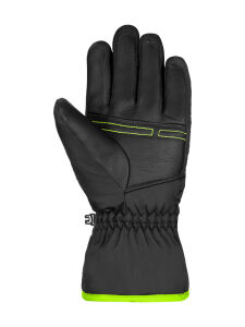 REUSCH Alan Kinder Finger Skihandschuhe blck/bril blu/safety yell | 4,5