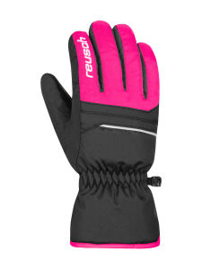 REUSCH Alan Junior Kinder Finger Skihandschuhe black/pink glo | 4,5