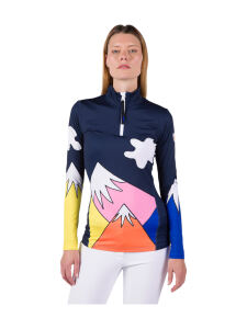 ROSSIGNOL JCC Booster 1/2 Zip Top Damen Skipulli cosmic blue | L