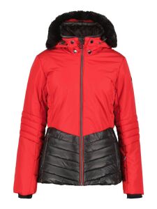 LUHTA Halkis Damen Skijacke mit abnehmbarer Kapuze CRANBERRY