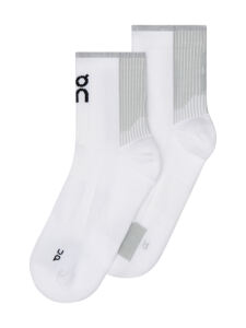 ON PERFORMANCE RUN SOCK MID WHITE | GLACIER