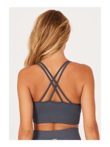 ATHLECIA Aideny Seamless Rib Bra Damen Sport BH Ombre Blue | S/M