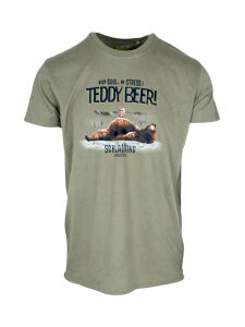 SCHLADMING Teddy Beer Keep Cool No Stress Herren T-Shirt...