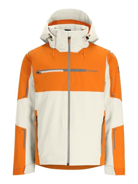 SPYDER Titan Herren Skijacke mit abnehmbarer Kapuze orange shock Gr. XL