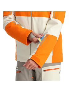 SPYDER Titan Herren Skijacke mit abnehmbarer Kapuze orange shock Gr. XL