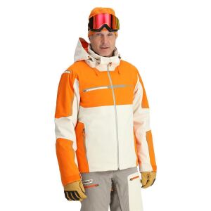 SPYDER Titan Herren Skijacke mit abnehmbarer Kapuze orange shock Gr. XL