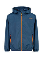 CMP KID JACKET RAIN FIX HOOD bluesteel