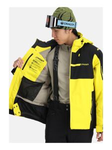 SPYDER Titan Herren Skijacke mit abnehmbarer Kapuze acid yellow | L