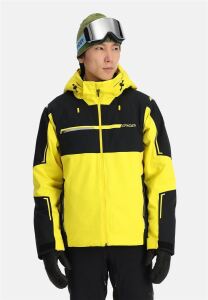 SPYDER Titan Herren Skijacke mit abnehmbarer Kapuze acid yellow | L