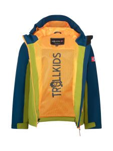 TROLLKIDS Kids Telemark Jacket pear green/sahara sunset | 116