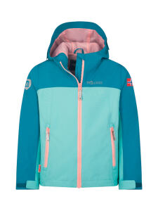 TROLLKIDS Telemark Kinder Regenjacke harbor blue/peony rose