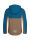 TROLLKIDS Kristiansand Kinder Softshell Jacke mit Kapuze atlantic blue/glow orange/dark navy Gr. 116