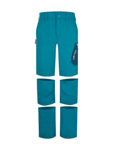 TROLLKIDS Preikestolen Double Zip-Off Kinder Wanderhose harbor blue/peony rose 116