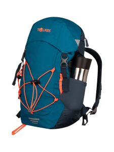 TROLLKIDS Fjell Trekker 15 Wanderrucksack atlantic blue/glow orange/dark navy Gr. 15L