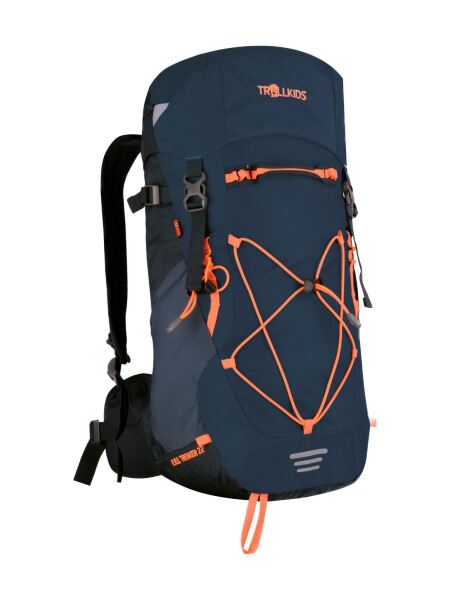 TROLLKIDS Fjell Trekker 22 Wanderrucksack mit herausnehmbarem Sitzkissen navy/light blue Gr. 22L