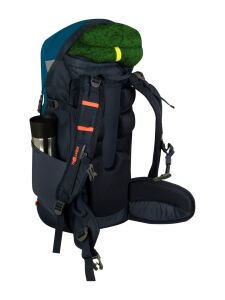 TROLLKIDS Fjell Trekker 22 Wanderrucksack mit herausnehmbarem Sitzkissen atlantic blue/glow orange/dark navy Gr. 22L
