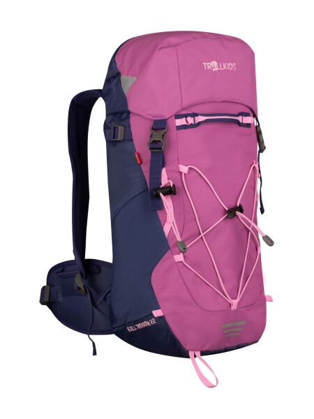 TROLLKIDS Fjell Trekker 22 Wanderrucksack mit herausnehmbarem Sitzkissen mallow pink/violet blue/wild rose Gr. 22L