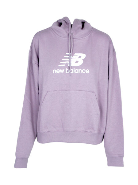 NEW BALANCE Sport Essentials French Terry Stacked Logo Hoodie Damen ice wine | L