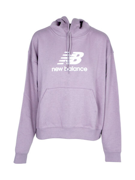 NEW BALANCE Sport Essentials French Terry Stacked Logo Hoodie Damen Kapuzenpullover ice wine | L