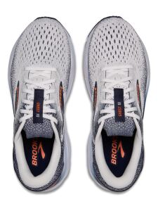 BROOKS Ghost 16 Herren Laufschuhe Medium White/Peacoat/Orange | EU 42