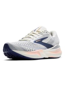 BROOKS Adrenaline GTS 24 Damen Laufschuhe Wide Grey/Blue Ribbon/Peach | EU 39