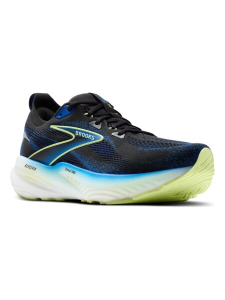 BROOKS Glycerin 22 Herren Laufschuhe Wide Black/Cobalt/Neo Yellow EU 44