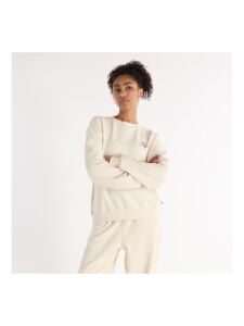 NEW BALANCE French Terry Oversized Logo Crew Damen Sweater linen | L