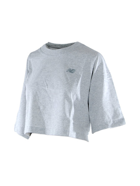 NEW BALANCE Logo Relaxed Jersey T-Shirt Damen ash heather | S