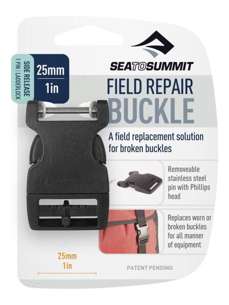 Sea to Summit Field Repair Ersatz - Steckschnalle mit einem Edelstahlstift   - 25mm black | O/S