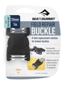 Sea to Summit Field Repair Ersatz-Steckschnalle mit zwei Edelstahlstiften - 25mm black | O/S