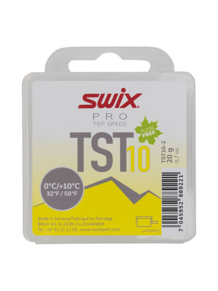 SWIX TS10 Turbo Yellow,  0°C/+10°C, 20g Skiwachs gelb | O/S