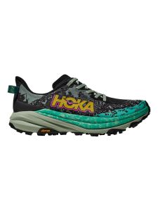 HOKA Speedgoat 6 Damen Trailrunning Schuhe black/aloe vera