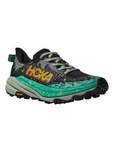 HOKA Speedgoat 6 Damen Trailrunning Schu black/aloe vera | EU 38