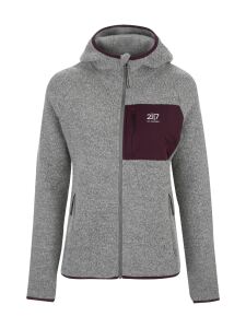 2117 OF SWEDEN Skord Pile Damen Woll Fleece Hoodie Grey