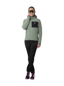 2117 OF SWEDEN Skord Pile Damen Woll Fleece Hoodie vintage green L