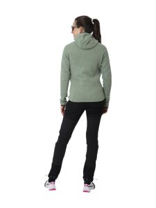 2117 OF SWEDEN Skord Pile Damen Woll Fleece Hoodie vintage green L