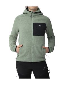 2117 OF SWEDEN Skord Pile Damen Woll Fleece Hoodie vintage green L