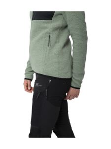 2117 OF SWEDEN Skord Pile Damen Woll Fleece Hoodie vintage green L