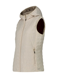 CMP Wattierte Damen Weste mit Kapuze Vaniglia Gr. 38