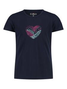 CMP Mädchen T-Shirt aus Piqué mit Print black...