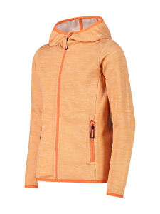 CMP Kinder Outdoor Jacke aus Knit Tech mit Kapuze Salmone Melange Gr. 116