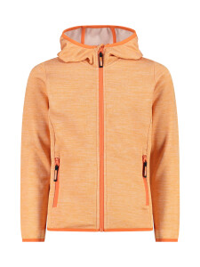 CMP Kinder Outdoor Jacke aus Knit Tech mit Kapuze Salmone Melange Gr. 140