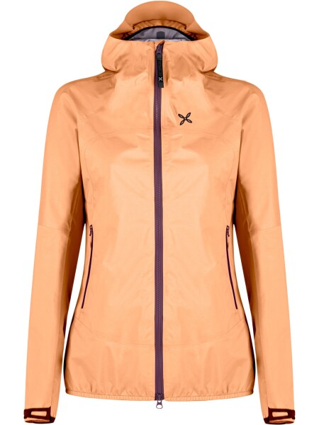 MONTURA Upland 3L Hooded Damen Outdoor Jacke mit Kapuze melon/vinaccia S