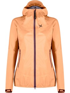 MONTURA Upland 3L Hooded Damen Outdoor Jacke mit Kapuze melon/vinaccia S