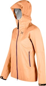 MONTURA Upland 3L Hooded Damen Outdoor Jacke mit Kapuze melon/vinaccia S
