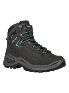 LOWA Renegade Evo GTX Mid Damen Wanderschuhe Asphalt/Tuerkis | EU 38